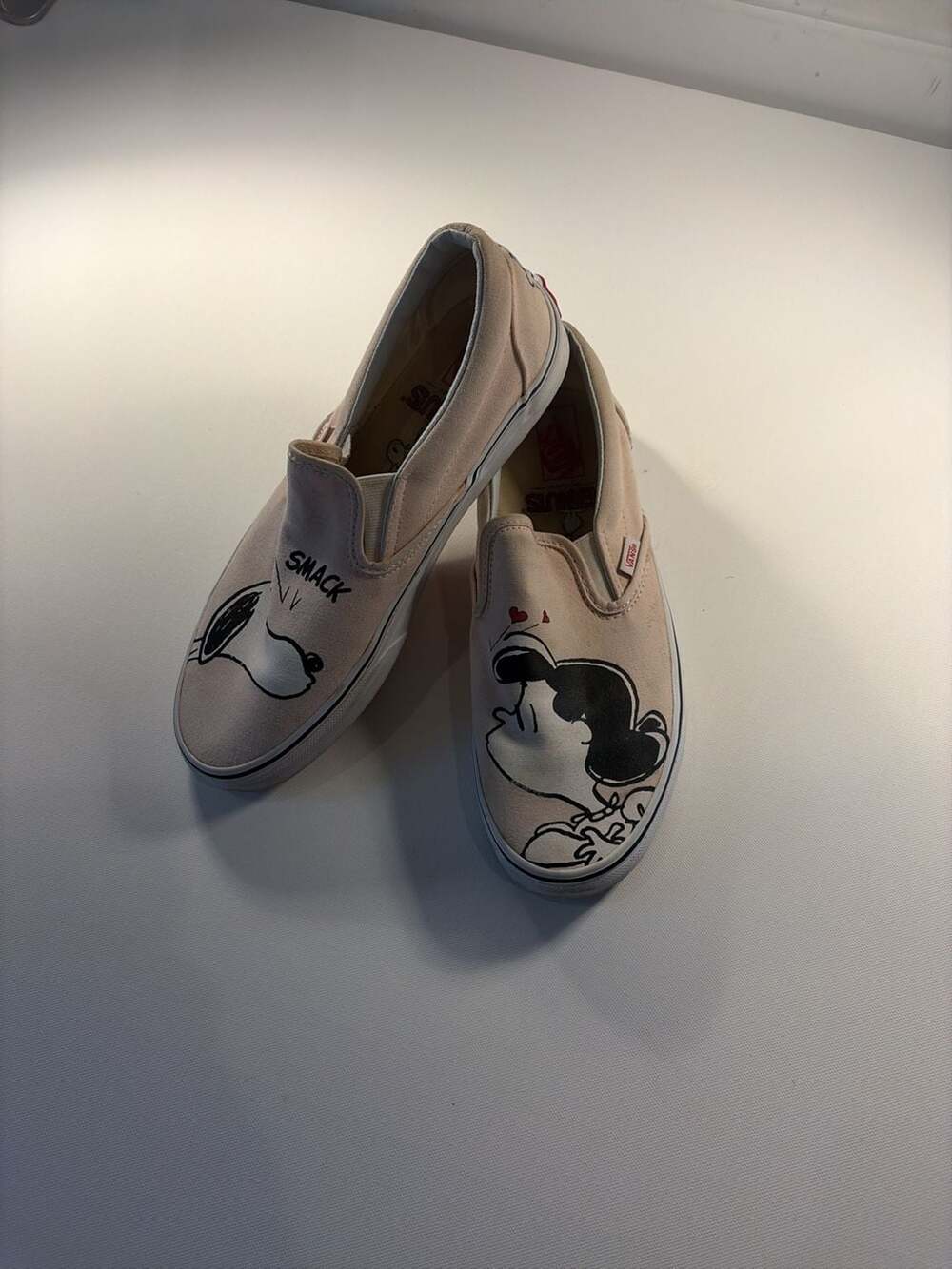 Vans Peanuts Snoopy Lucy Slip-On Pink Shoes